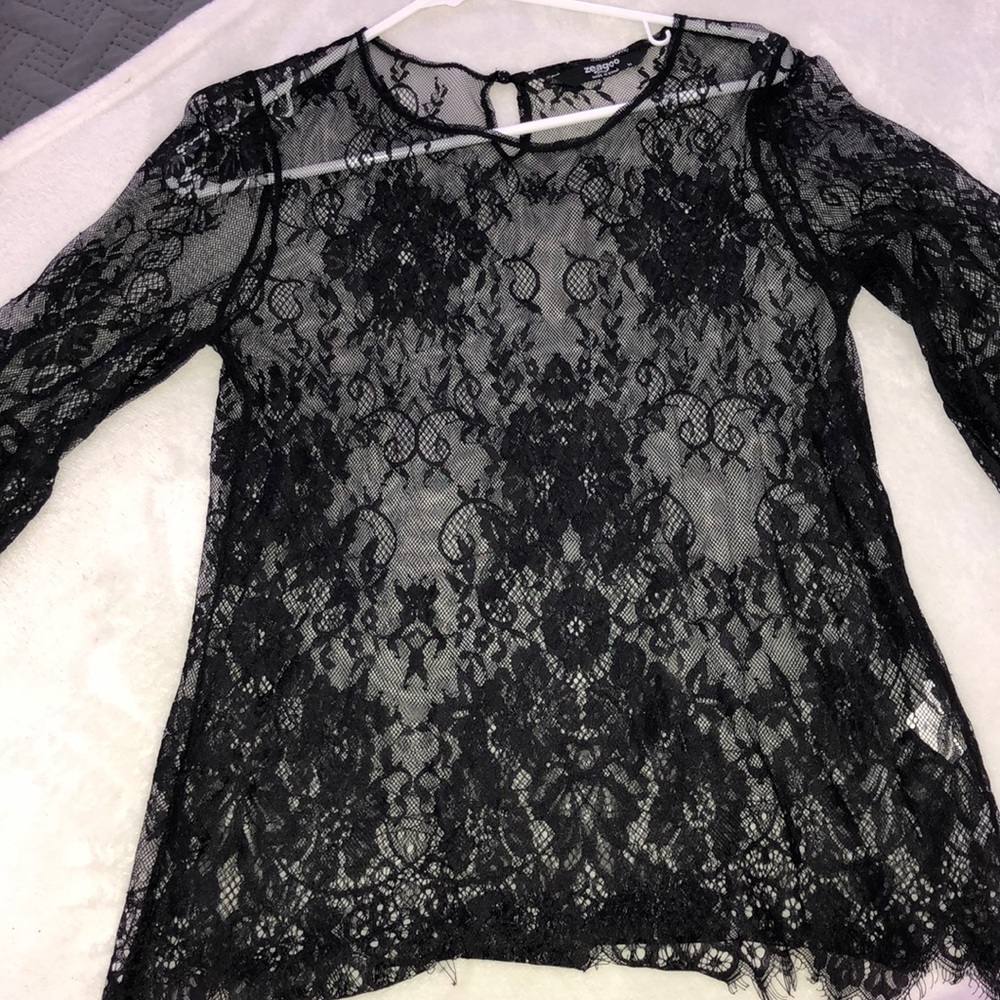 Black lace top